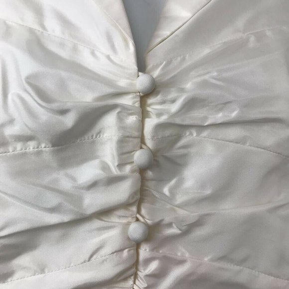 Doncaster Blazer Ivory Ruched Silk Sz 10 P New - Picture 3 of 6